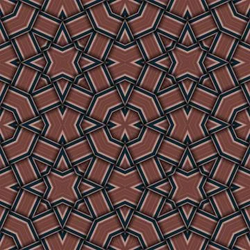 Star seamless pattern. Woven pattern of lines. Illustrazione stock