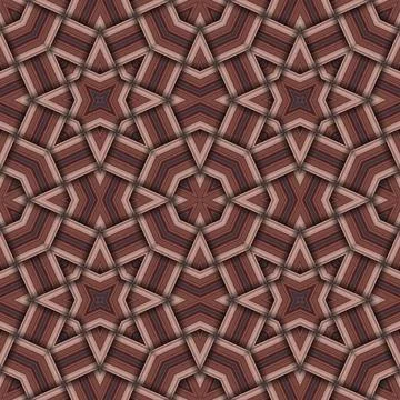 Star seamless pattern. Woven pattern of lines. Stock Illustration