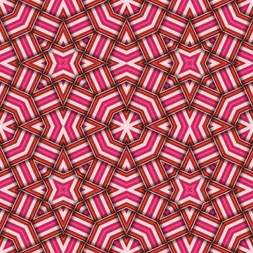 Star seamless pattern. Woven pattern of lines. Stock Illustration