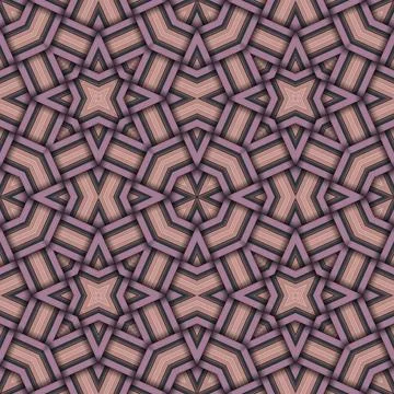 Star seamless pattern. Woven pattern of lines. Stock Illustration