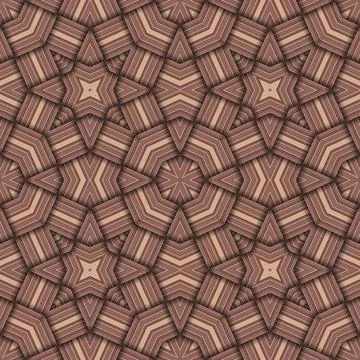 Star seamless pattern. Woven pattern of lines. Stock Illustration