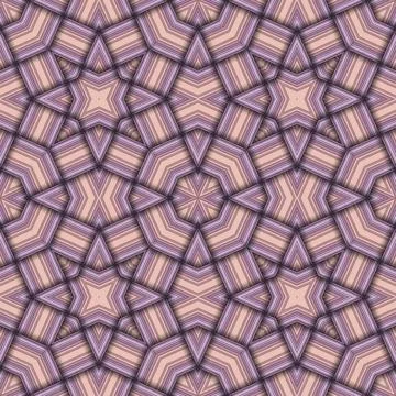 Star seamless pattern. Woven pattern of lines. Illustrazione stock