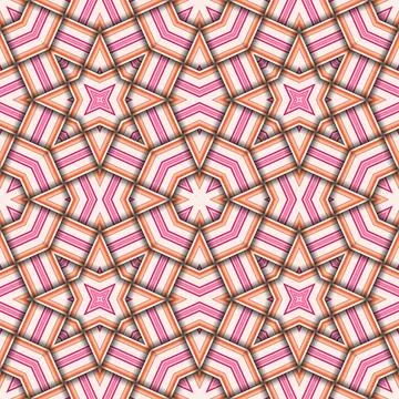 Star seamless pattern. Woven pattern of lines. Stock Illustration