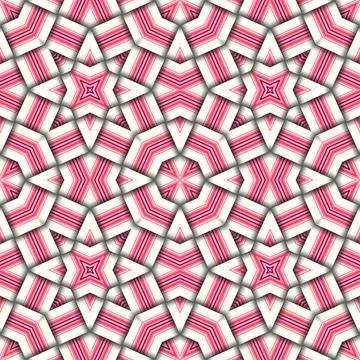 Star seamless pattern. Woven pattern of lines. Stock Illustration
