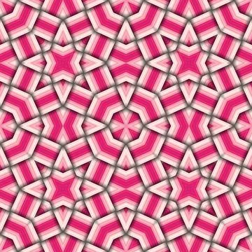 Star seamless pattern. Woven pattern of lines. Stock Illustration