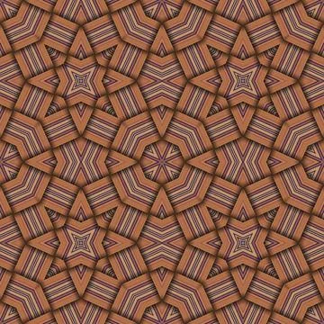 Star seamless pattern. Woven pattern of lines. Illustrazione stock