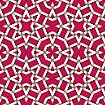 Star seamless pattern. Woven pattern of lines. Stock Illustration