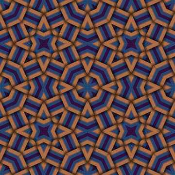 Star seamless pattern. Woven pattern of lines. Stock Illustration