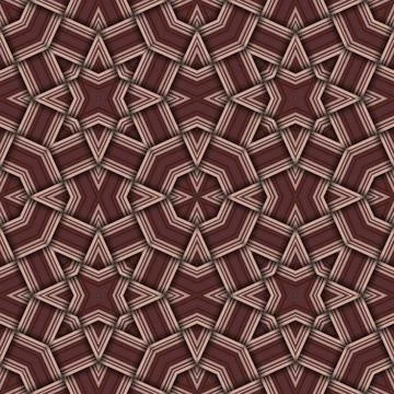 Star seamless pattern. Woven pattern of lines. Stock Illustration