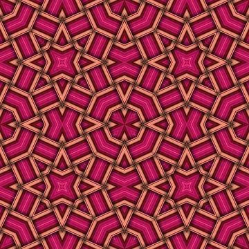 Star seamless pattern. Woven pattern of lines. Stock Illustration