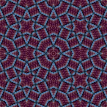 Star seamless pattern. Woven pattern of lines. Stock Illustration