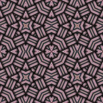 Star seamless pattern. Woven pattern of lines. Stock Illustration