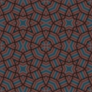 Star seamless pattern. Woven pattern of lines. Illustrazione stock