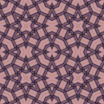 Star seamless pattern. Woven pattern of lines. Stock Illustration