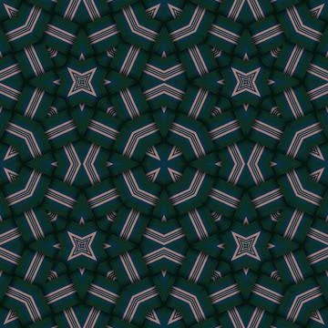 Star seamless pattern. Woven pattern of lines. Stock Illustration