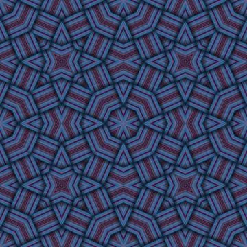 Star seamless pattern. Woven pattern of lines. Stock Illustration