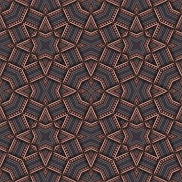 Star seamless pattern. Woven pattern of lines. Stock Illustration
