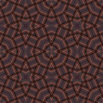 Star seamless pattern. Woven pattern of lines. Stock Illustration