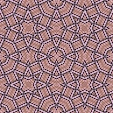 Star seamless pattern. Woven pattern of lines. Stock Illustration