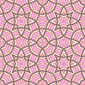 Star seamless pattern. Woven pattern of lines. Illustrazione stock