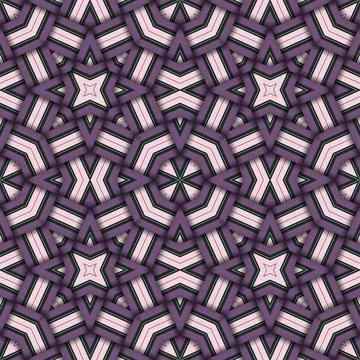 Star seamless pattern. Woven pattern of lines. Stock Illustration