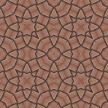 Star seamless pattern. Woven pattern of lines. Stock Illustration