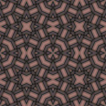 Star seamless pattern. Woven pattern of lines. Stock Illustration