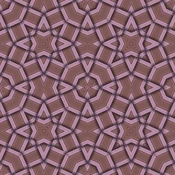 Star seamless pattern. Woven pattern of lines. Stock Illustration