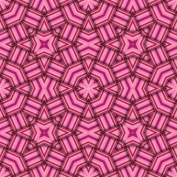 Star seamless pattern. Woven pattern of lines. Stock Illustration