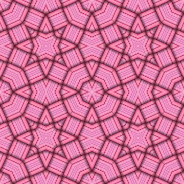 Star seamless pattern. Woven pattern of lines. Stock Illustration