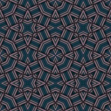 Star seamless pattern. Woven pattern of lines. Stock Illustration