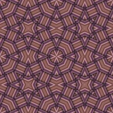 Star seamless pattern. Woven pattern of lines. Stock Illustration