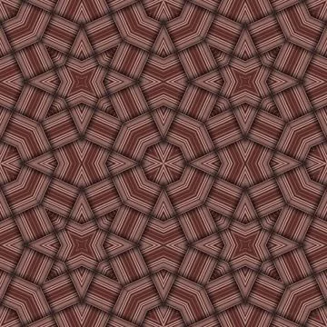 Star seamless pattern. Woven pattern of lines. Stock Illustration