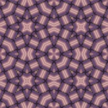 Star seamless pattern. Woven pattern of lines. Stock Illustration