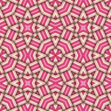 Star seamless pattern. Woven pattern of lines. Stock Illustration