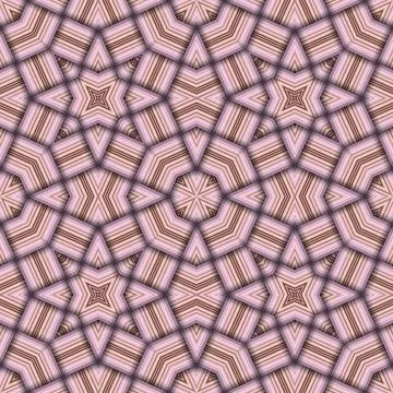 Star seamless pattern. Woven pattern of lines. Stock Illustration