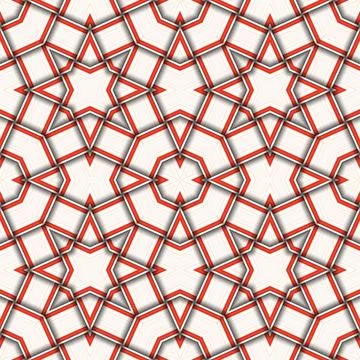 Star seamless pattern. Woven pattern of lines. Stock Illustration