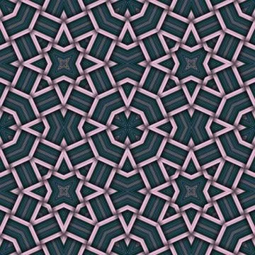 Star seamless pattern. Woven pattern of lines. Stock Illustration