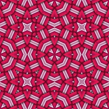 Star seamless pattern. Woven pattern of lines. Stock Illustration