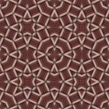 Star seamless pattern. Woven pattern of lines. Stock Illustration
