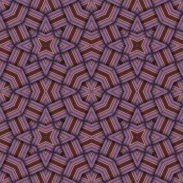 Star seamless pattern. Woven pattern of lines. Stock Illustration