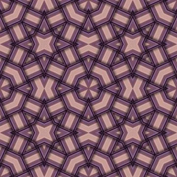 Star seamless pattern. Woven pattern of lines. Stock Illustration