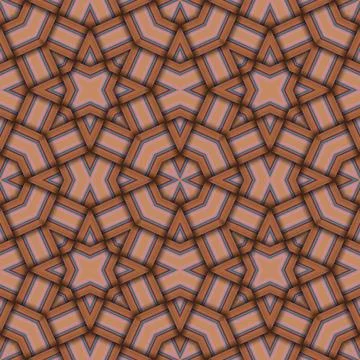 Star seamless pattern. Woven pattern of lines. Stock Illustration