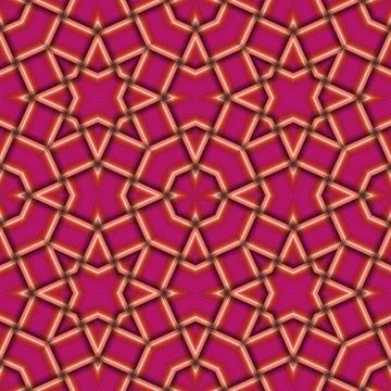 Star seamless pattern. Woven pattern of lines. Stock Illustration