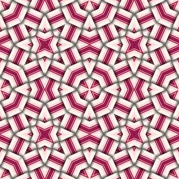 Star seamless pattern. Woven pattern of lines. Stock Illustration