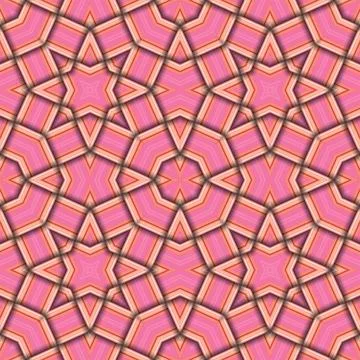 Star seamless pattern. Woven pattern of lines. Stock Illustration