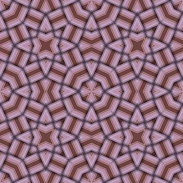 Star seamless pattern. Woven pattern of lines. Stock Illustration