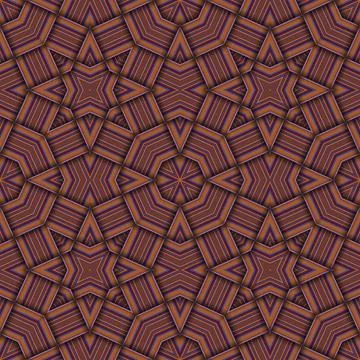 Star seamless pattern. Woven pattern of lines. Stock Illustration