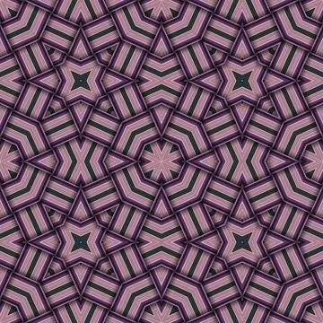 Star seamless pattern. Woven pattern of lines. Illustrazione stock