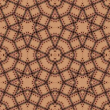 Star seamless pattern. Woven pattern of lines. Illustrazione stock